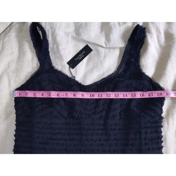 Talbots Black Silk Textured Sleeveless Dress Women's Size 12 NWT Designer - Picture 8 of 9